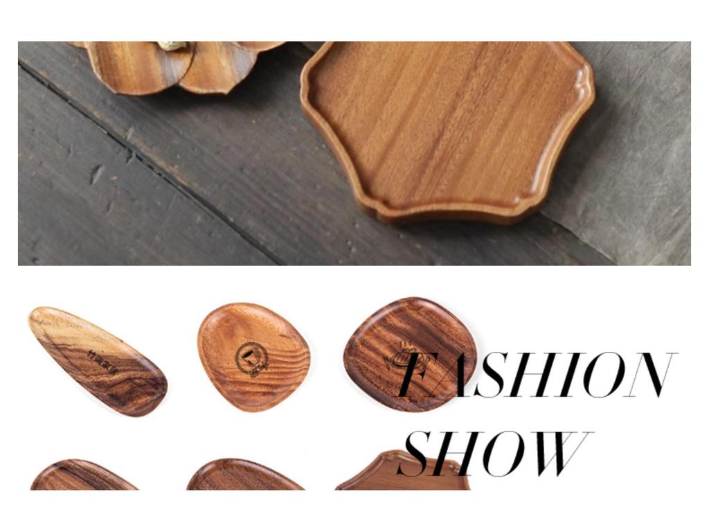 Универсальный поднос из японского ореха – Идеально подходит для подачи чая, фруктов или пиццы в отелях