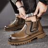 Модные осенние и зимние мужские короткие ботинки Модный дизайнерский стиль Повседневный офисный досуг трендовая вечеринка Уличная обувь для мотоциклистов высокого качества