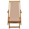 Foldable Sun Lounger 3 Position Solid Eucalyptus Wood Taupe