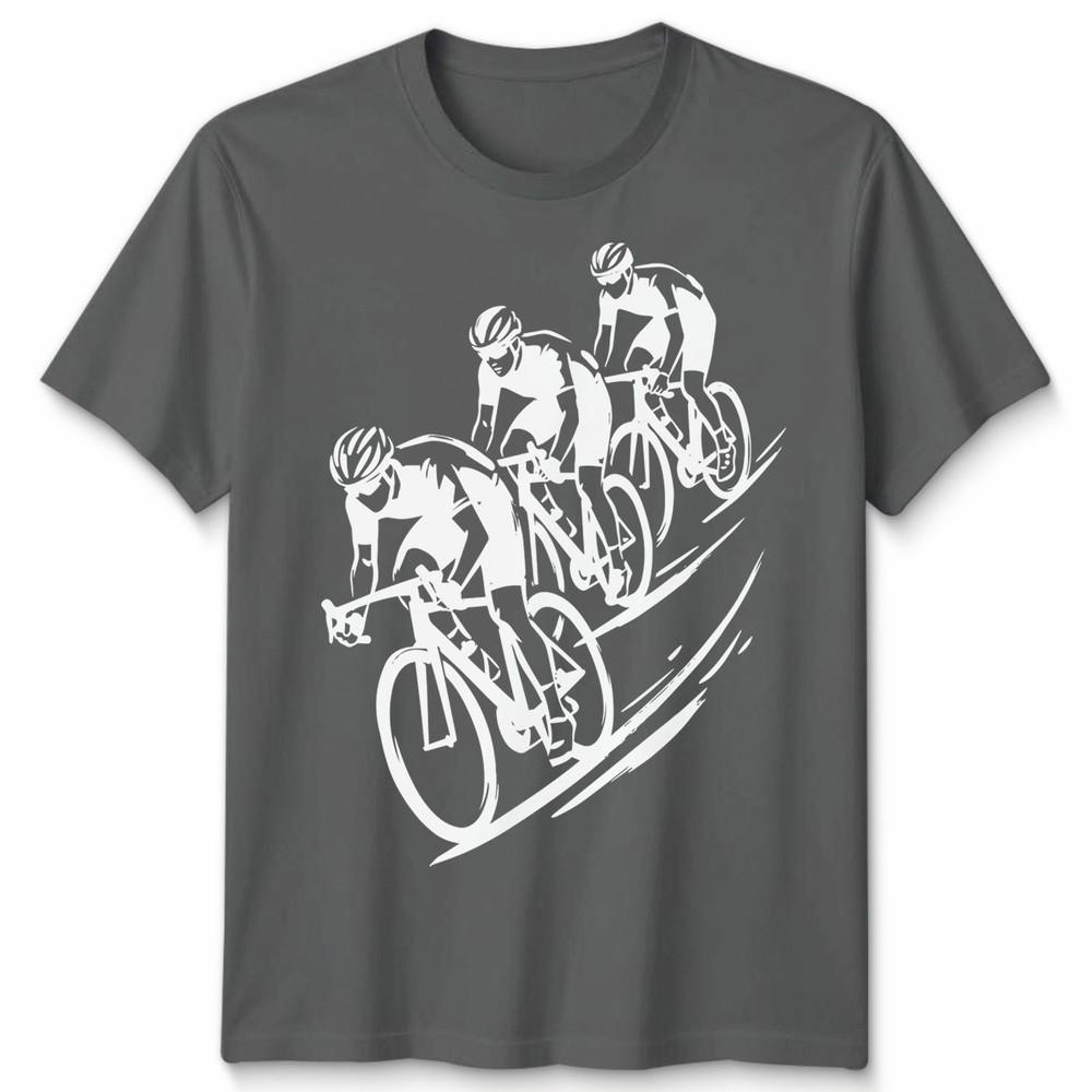 3 Cyclists Unisex T Shirt Cycling Bike Rider Cycle Gift Idea Graphic Tee