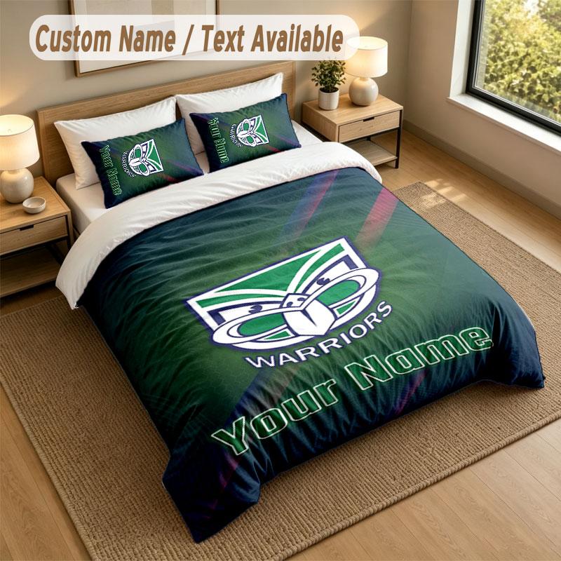 Bedding Set 1 Duvet Cover 2 Pillowcases Wigan Warriors Print Soft Bed Linen Bedroom Decor