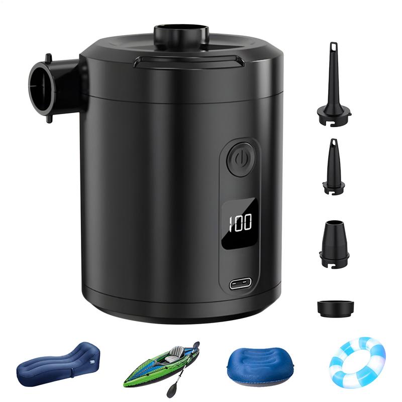 Мини Портативный Воздушный Насос Кемпинг Воздушный Насос Электрический 5200 мАч Аккумулятор 4000 Па Быстрый Надуватель Сдуватель Для Бассейна Пляжа Путешествий Дома