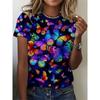Summer Beautiful Woman 3D Print T-shirts Women Streetwear Fashion Casual