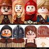MOC Medieval Villager Figures Witch Blacksmith Farmer Building Blocks Peasant Old Lady Hoe Hammer Soldier Bricks Toys Kids Gift