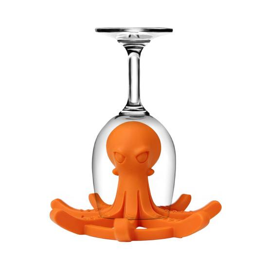 Octopus-Shaped Cup Drying Rack with 8-Arm Creative PLA Water Bottle Holder for Mugs Glasses Tumblers Space-Saving Countertop Organizer for