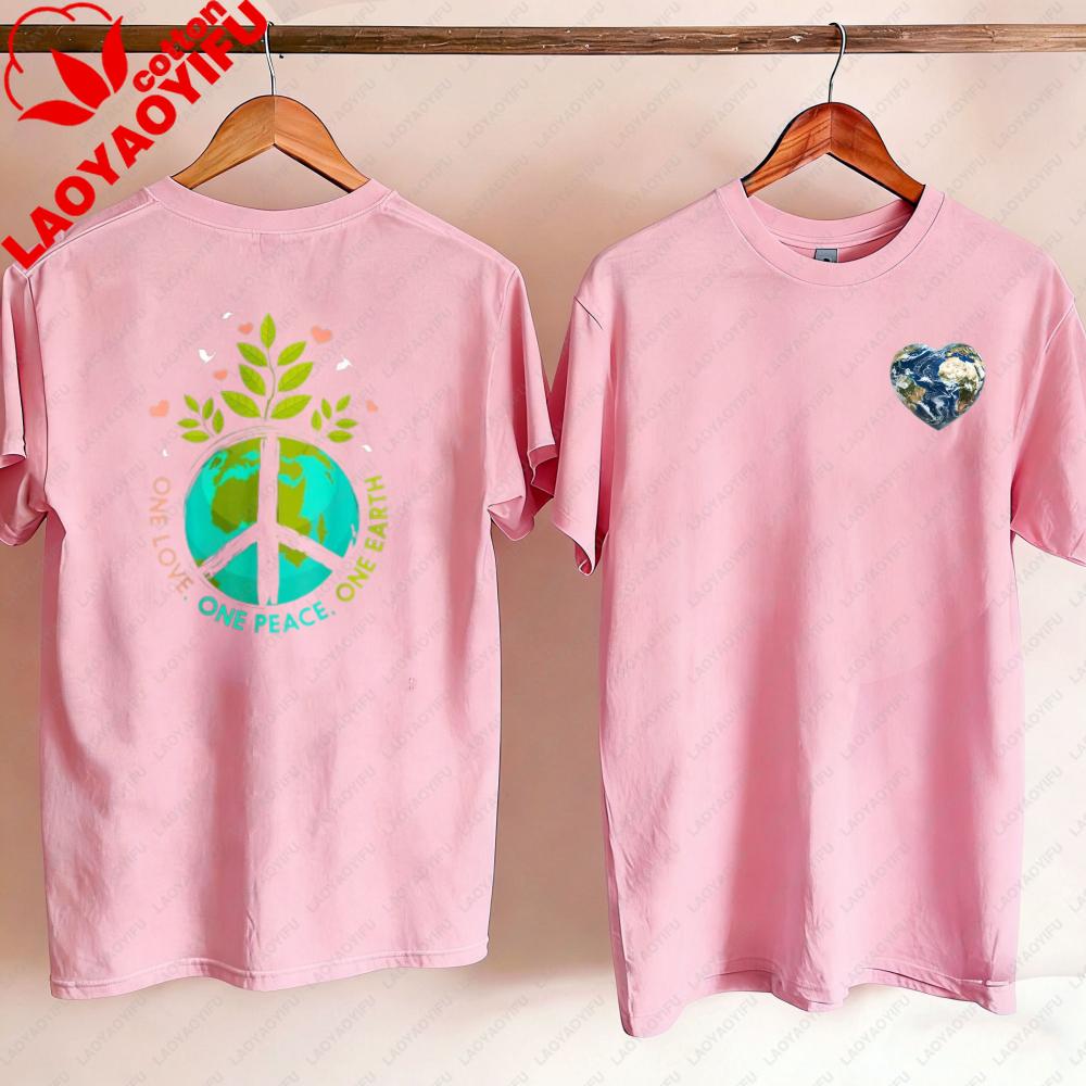 Love World Earth Day Anniversary Peace Hippie Tree Unisex TShirt Gothic Oversized T Shirt Graphic T Shirts WOMEN Clothing Tops