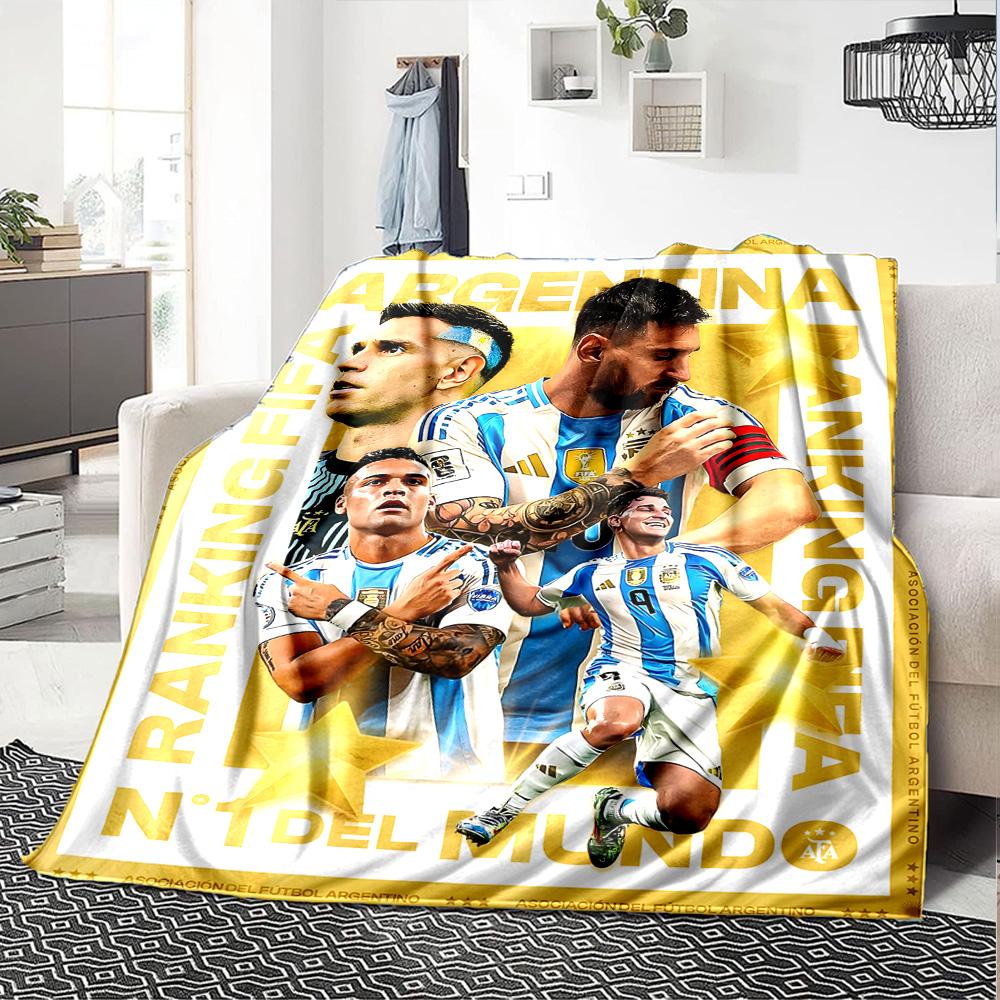 Football Team Blanket Durable Comfort Perfect for Picnics Seaside Chair All-Season Use Warmthful Decor Ideal Gift for Friends Family Couples Picnic
