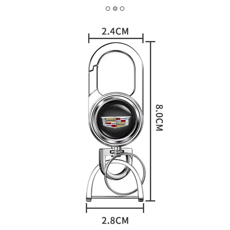 Cadillac Keychain Car Logo Premium Keyring Zinc Alloy For CT4 CT5 XT4 XT5 XT6 ATS CTS XTS All Cadillac Models Auto Accessories