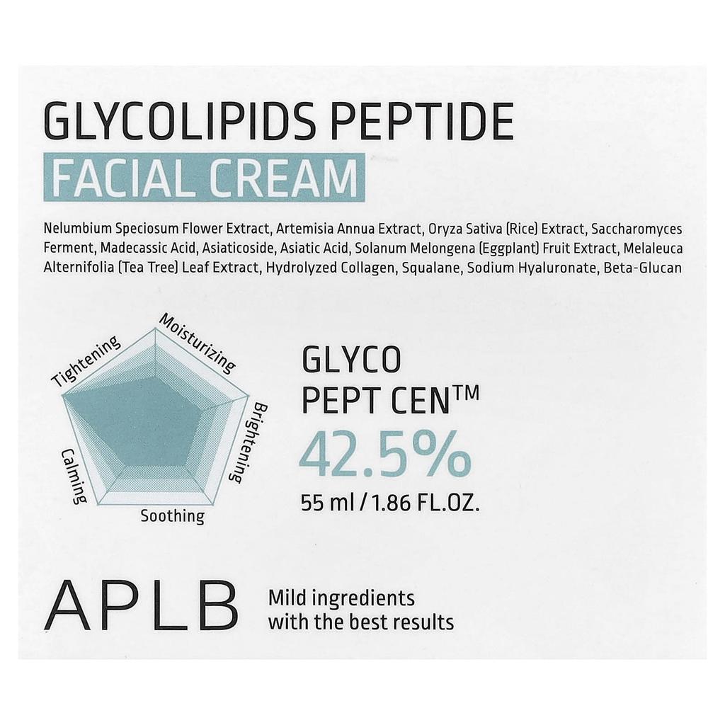 APLB Glycolipid Peptide Facial Cream, 55ml (1.86 Fl Oz)
