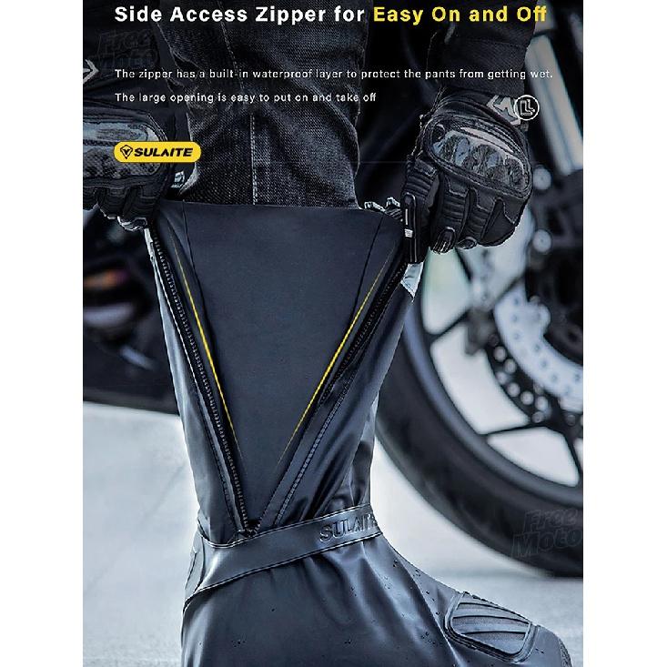 SULAITE Motorcycle Rain Boots Waterproof Shoe Cover Reflective Cycling Shoe Protection Reusable Motorcyclist Protective Gear