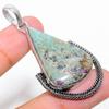 Ruby In Fuchsite Ethnic Handmade 925 Sterling Silver Jewelry Pendant 2.21" p4W26