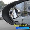 Ультрапрозрачное вспомогательное зеркало заднего вида с обзором 360° для мертвых зон на присоске