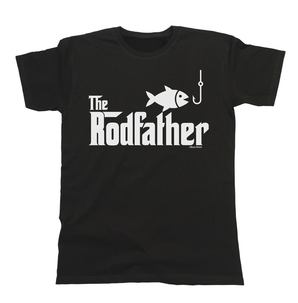 The Rodfather Eco Friendly T-Shirt Mens Womens Tees Top Mens Fit Fishing Fisherman Gift Fish
