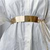 Women Gold Silver Mirror Waistband Fashion Dress Bling Waistband New Metal Designer Belt