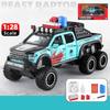 1/28 Scale Ford Raptor F150 6X6 Pickup Truck Diecast Car Model Toy, Pull Back Toy Vehicle with Sound and Light for Kids Toddler Gift Collection
