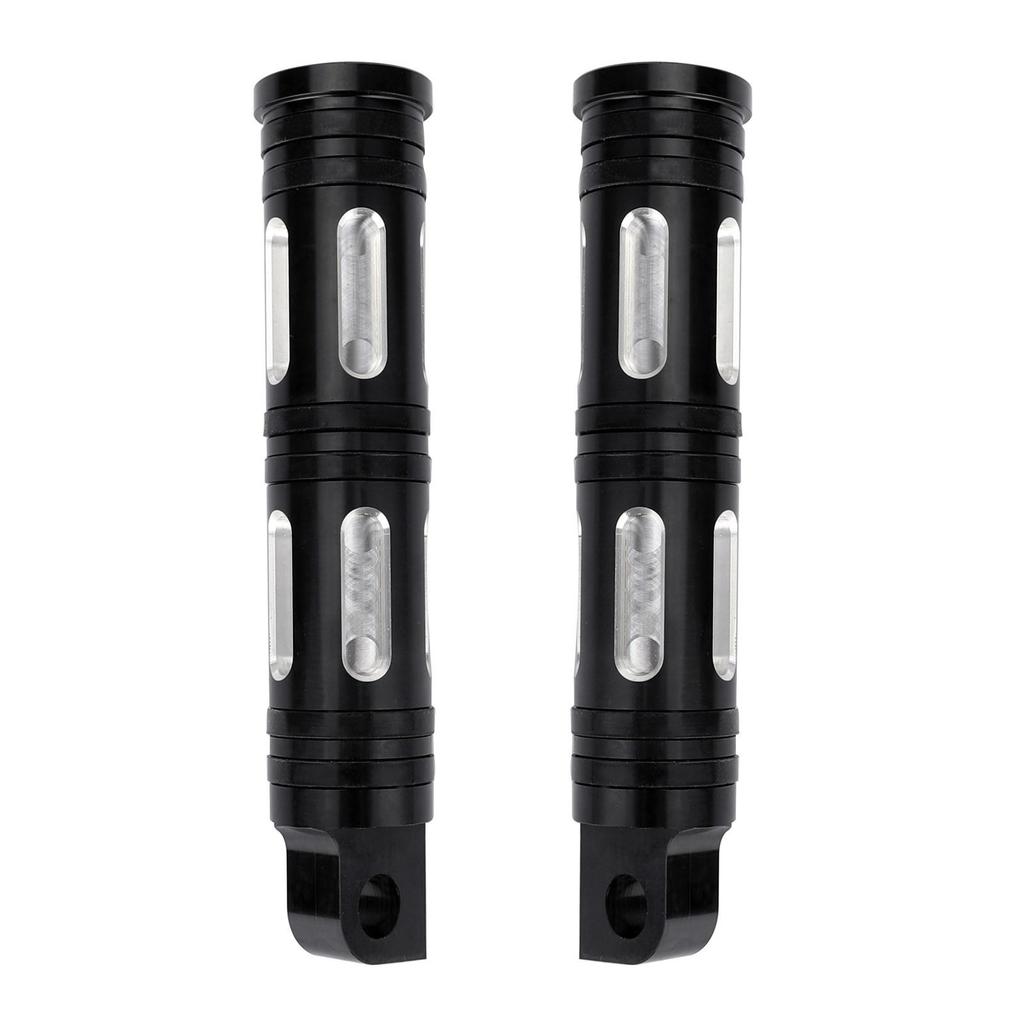 CNC Cut Motorcycle Black Foot Pegs For Harley Chopper Touring Sportster