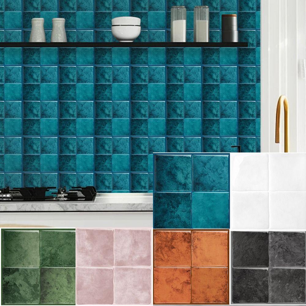 9" x 9" Peel and Stick Backsplash Marble Grain Stick Tile Прочная настенная плитка для кухни и ванной комнаты