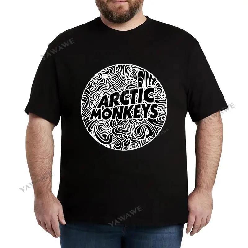 Футболка мужская с круглым вырезом горячая распродажа новинка лето Arctic Monkeys Рок-музыкальная группа винтажные футболки мужская хлопковая футболка большего размера