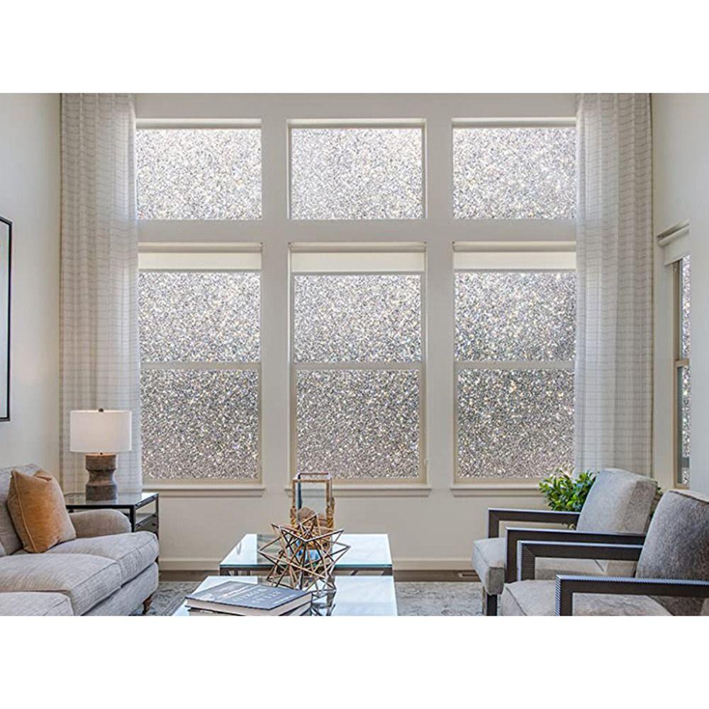 1Roll Self-Adhesive Window Stickers Privacy Protection Privacy Sticker for Home Bedroom Bathroom