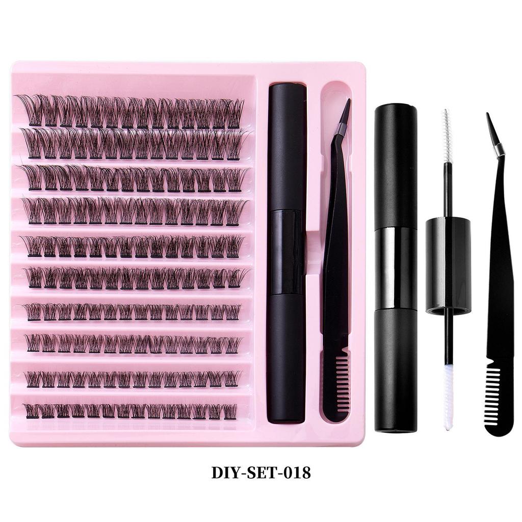 Набор сегментированных накладных ресниц своими руками: 10 рядов смешанных одиночных кластеров