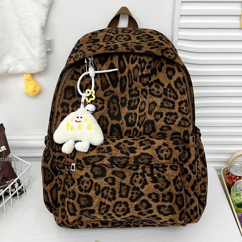 Leopard Print Women's Backpack 2025: Stylish Versatile Storage for Commuting & Travel - Perfect for Casual Autumn/Winter Looks.