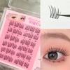 Mengjie Shangpin 6 пар накладных ресниц без клея для женщин, стиль айдола, искусственное волокно, изгиб C, черные