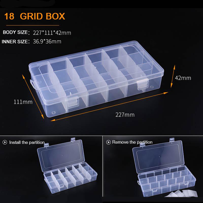 Органайзер Vogue 6-36 ячеек, пластиковая коробка для хранения бусин, регулируемый контейнер, популярный витринный шкаф для сережек, отделение для ювелирных изделий, держатель для винтов