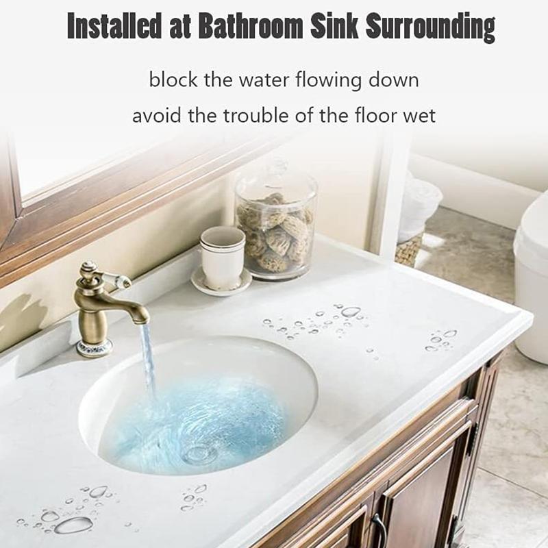 Shower Threshold Water Dam Collapsible Shower Barrier Water Stopper Retention System Dry and Wet Separation Shower Water Guar