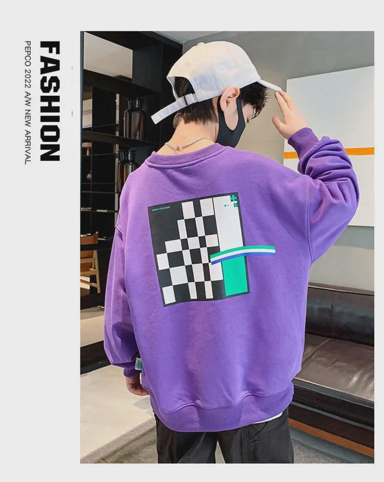 2023 Мальчики Свитшот В Корейском Стиле Круглый Вырез - Весенний и Осенний Принт Пуловер Для Детей