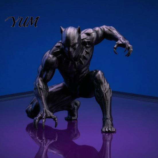 Коллекция в стиле Хардкор 3D-печатная фигурка Черной Пантеры, Статуя Воина, Современное Настольное Искусство, Боевая Поза Приседа, Матовый Декор для Игрового Стола