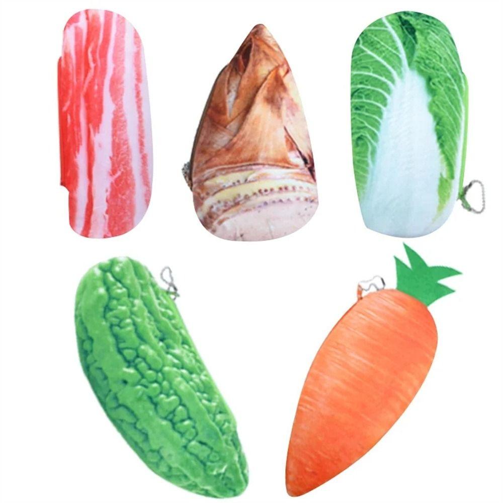 Simulated Food Pencil Case Vegetable Stationery Storage Bag Creative Plush Pencil Bag Cosmetic Bag
