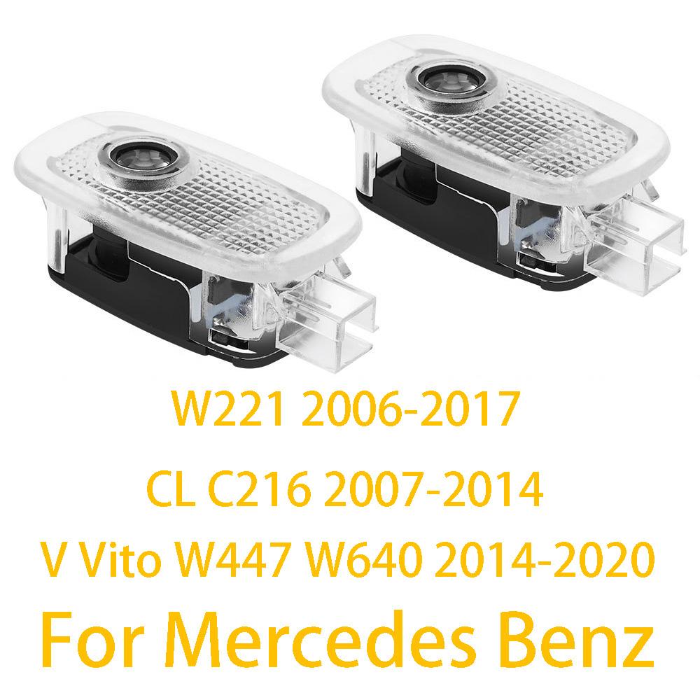 2 шт. Для Mercedes Benz S-Class AMG CL C216 V Vito W447 W640 Светодиодная лампа проектор приветственного света двери автомобиля Автоаксессуары