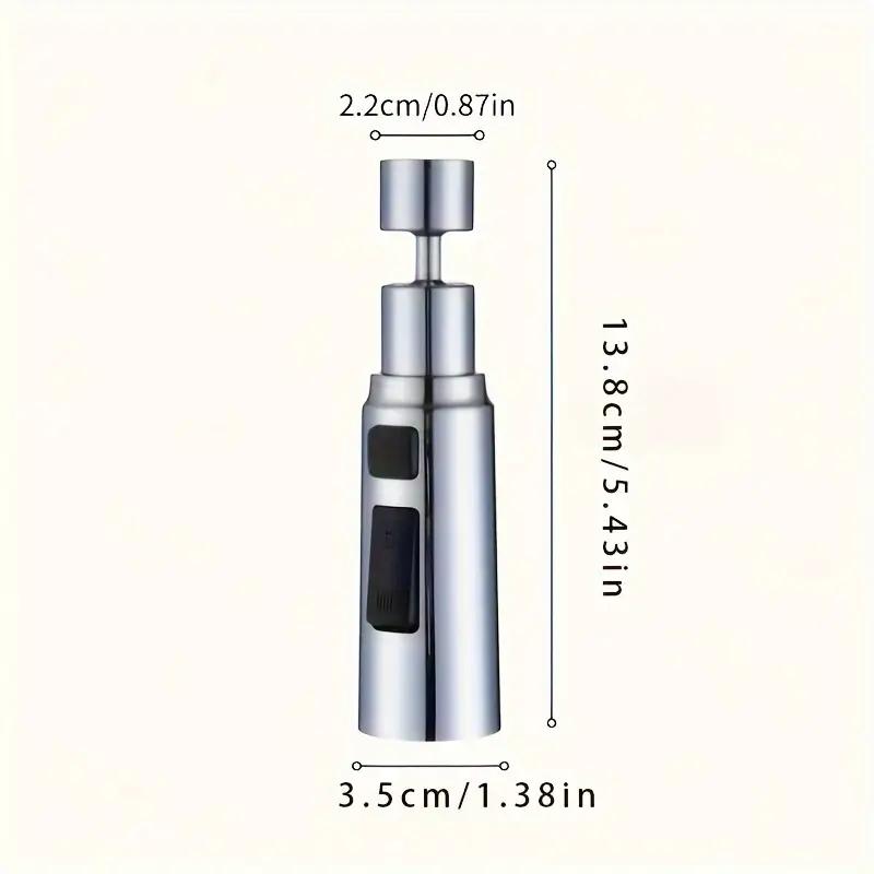 3 Modes Faucet Splash Proof Head Spout Filter Metal Extender Faucet Kitchen Aerator Universal Connector