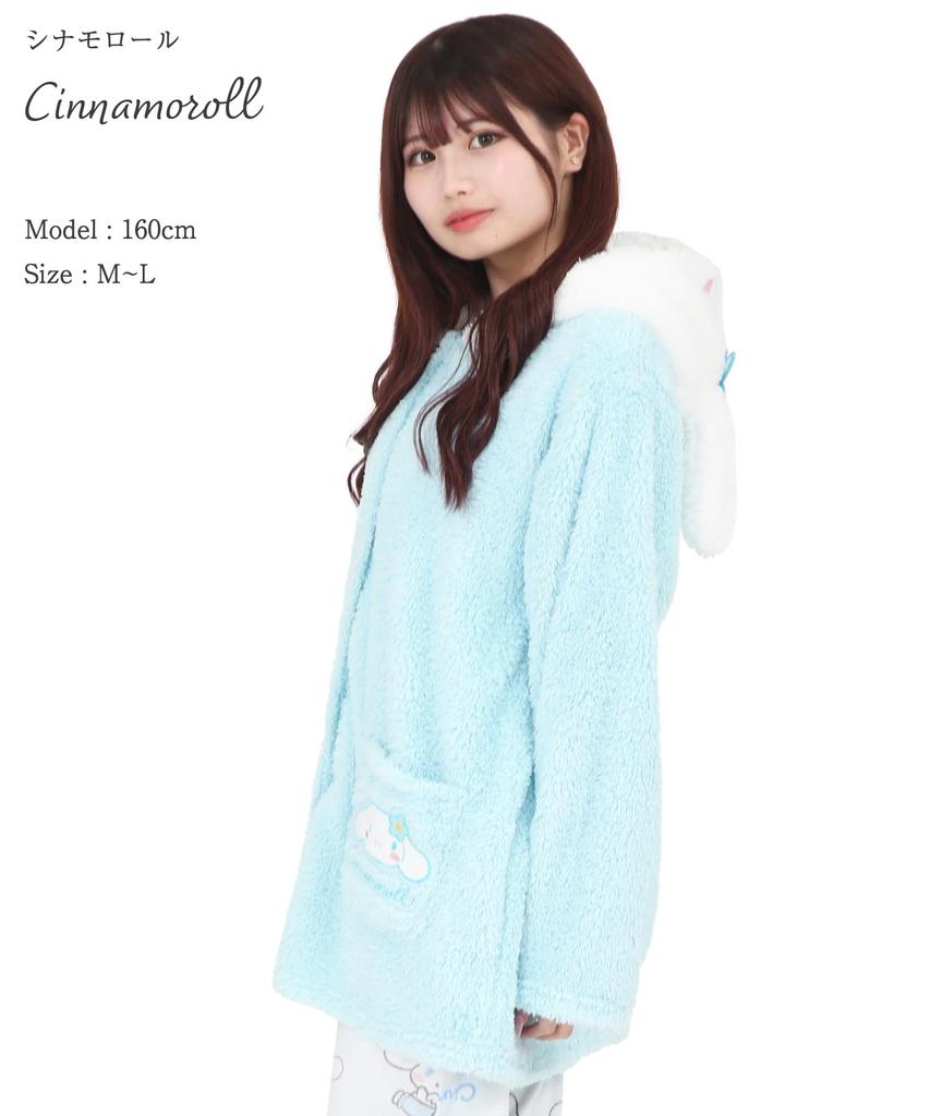 Платье Cinnamoroll с длинными рукавами и ушками, боа, теплый, размер SAN1875 [SAZAC] Dress-up для женщин, размер ML