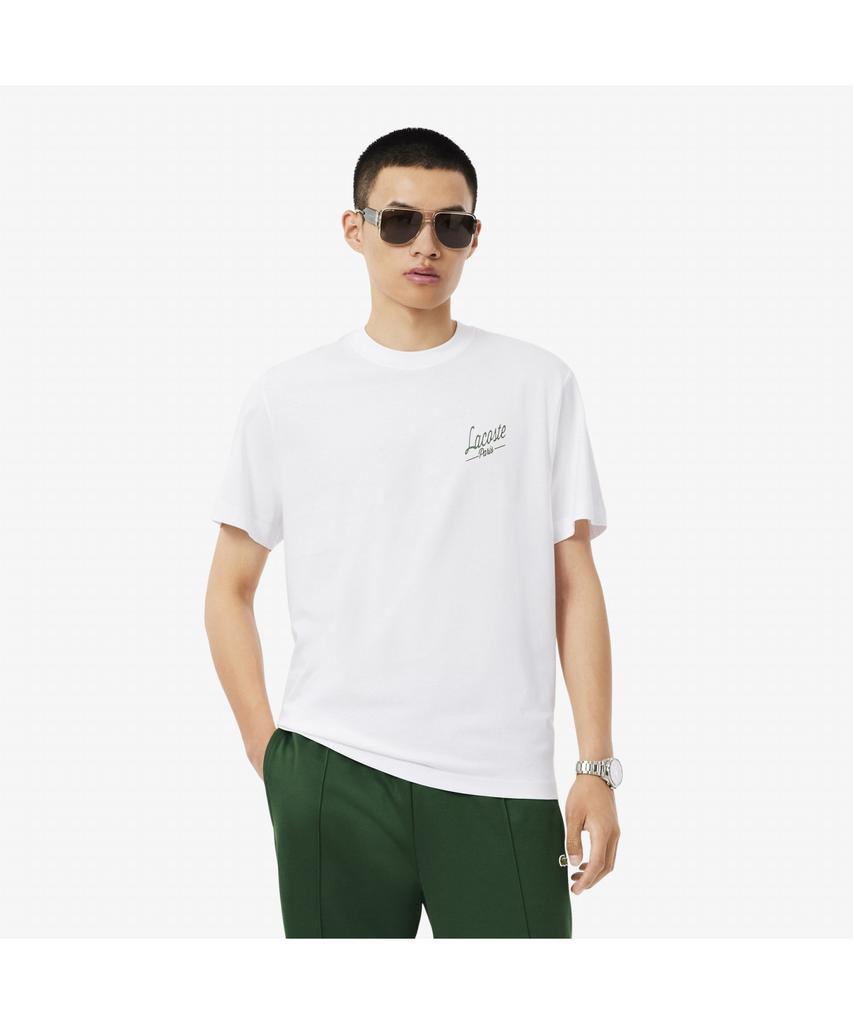 Мужская футболка LACOSTE с принтом на спине, классический крой, короткий рукав Th5948-55N 001