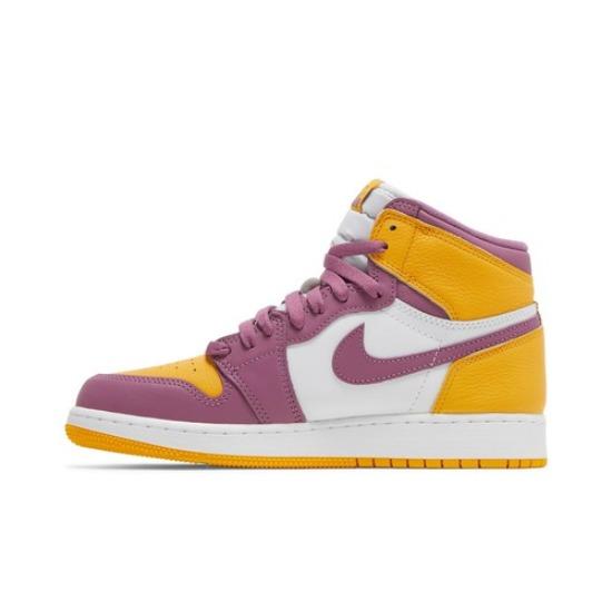 Air Jordan 1 Retro High OG University Gold and Light Bordeaux GS 575441-706