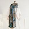 2024 Autumn/Winter New Thickened Warm Double Sided Two Tone Tassel Imitation Cashmere Scarf, High Grade Shawl Neck
