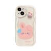Applicable To Apple 14promax Mobile Phone Case IPhone 13 Silicone Anti-fall 15 Cute Three-dimensional Rabbit Doll Pendant