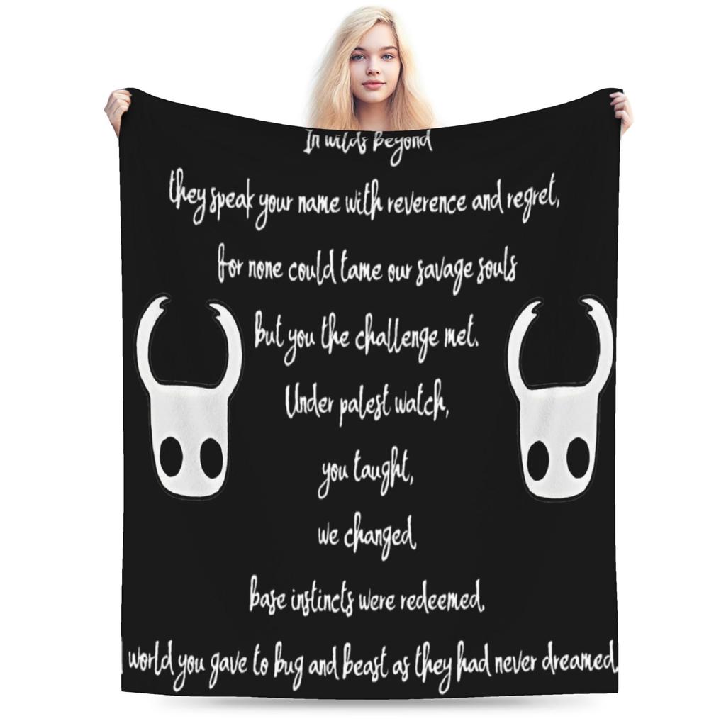 Hollow Knight Funny Games Merch Blanket Super Soft Coral Fleece Plush Throw Blanket Cozy Plush Thin Quilt