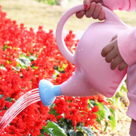 1.5L Watering Can Cartoon Elephant Watering Can Kids Watering Bottle with Removable Shower Head for Bonsai Trees Home Office Desktop Plants