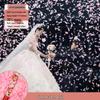 Bridal Robe & Confetti Cannon Set - Handheld Bubble Machine & Flower Gun for Bridesmaid Photos & Wedding Games