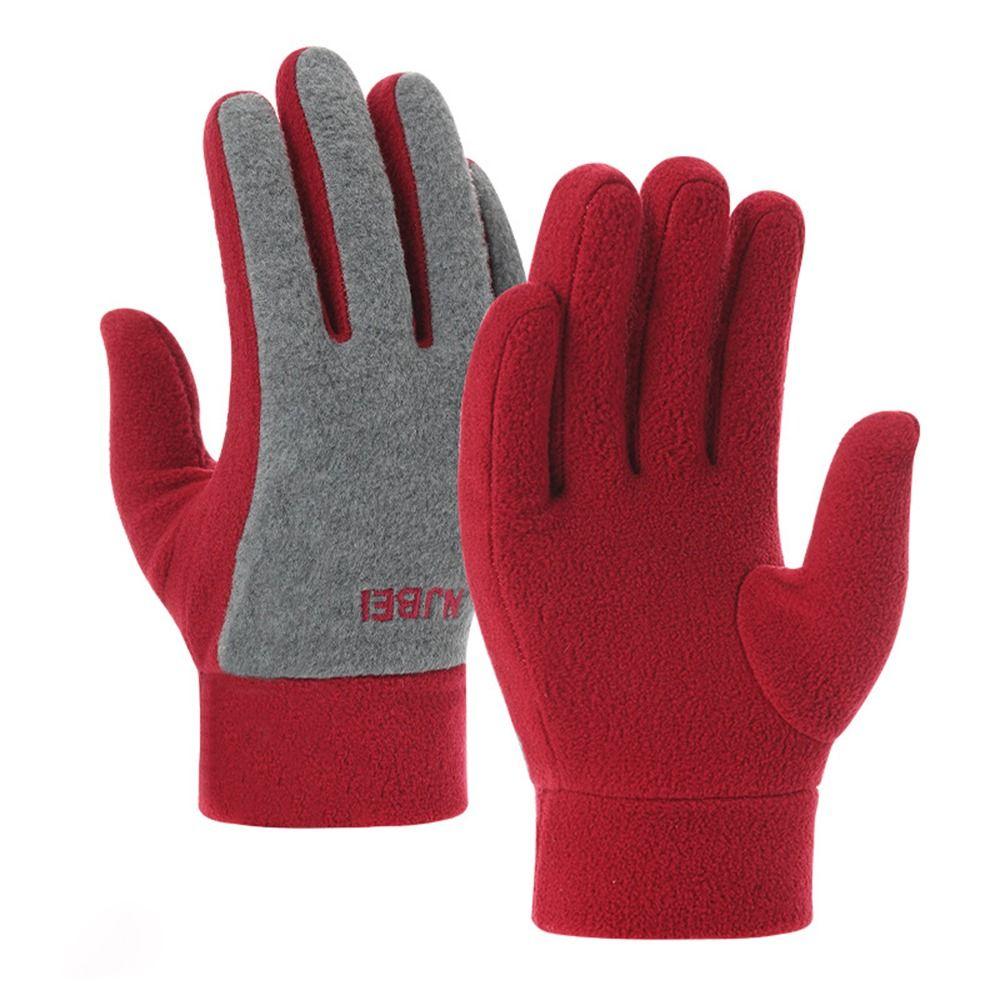 Driving Gloves Outdoor Sport Fleece Furry Warm Mitts Full Finger Mittens Women Gloves Thick Plush