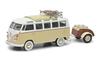Shuko Volkswagen T1 Samba with Trailer Wintersport 1/43