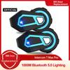 T Max Pro Мотоциклетный интерком Bluetooth шлем гарнитура 6 Riders BT 5.0 1200M FM Motor Interphone Коммуникатор наушники