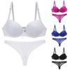 Women Lace Floral Bralette Balcony Padded Push Up Bra Sets Underwear Panties