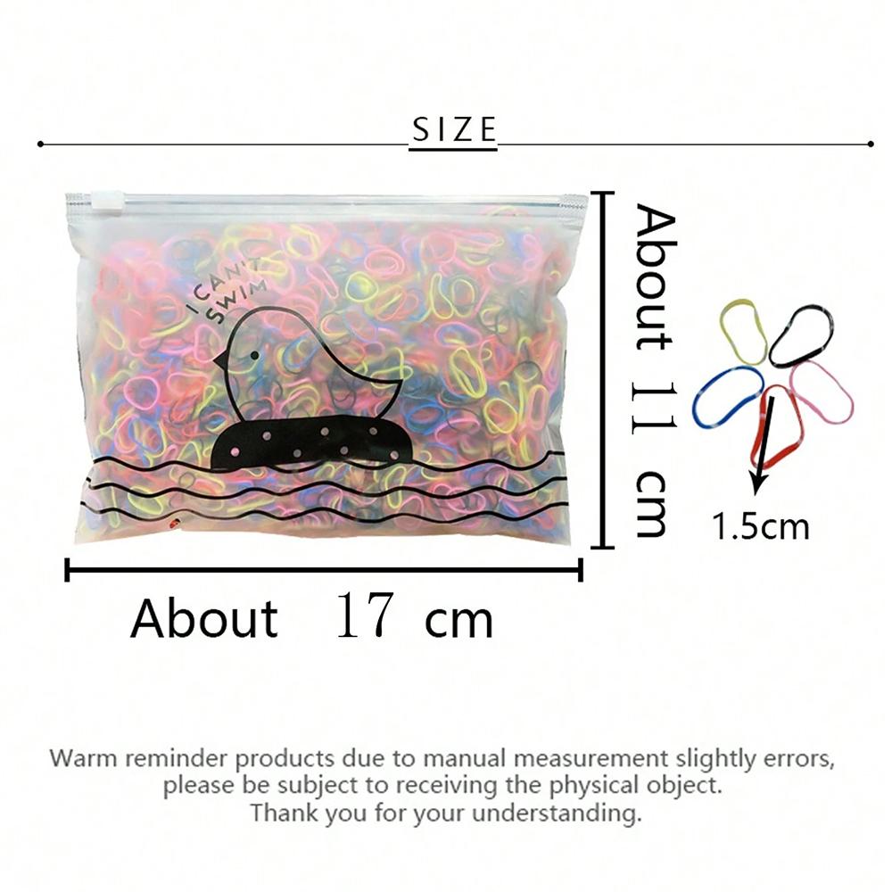 1000/2000 шт. Цветные Детские Одноразовые Резинки Черные Прозрачные Высокая Эластичность Не Вредят Волосам Аксессуары для Волос Повязка на Голову