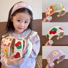 Crochet Wide Hair Hoop Embroidery Children Hair Band Cute Knitted Kids Headband  Girl