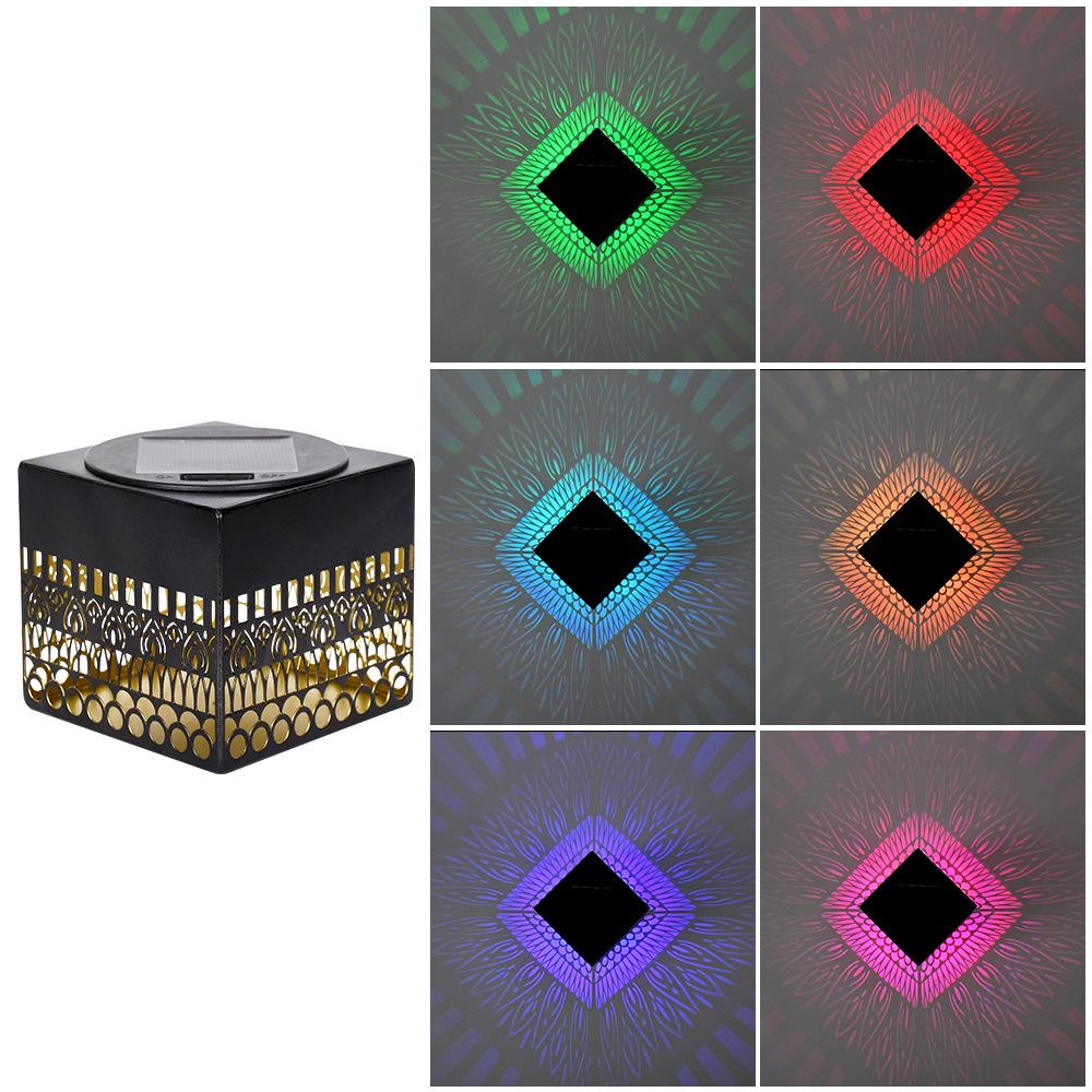 Уличный солнечный влагозащищенный кованый проекционный светильник: Садовый настенный и заборный атмосферный светильник