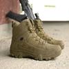 Мужские ботинки Боевые ботинки Desert Combat с высоким берцем Защитные ботинки для работы на открытом воздухе для мужчин Нескользящие походные ботинки Ботинки Wild Training Botas Hombre