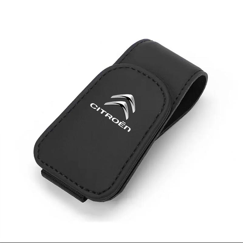 GESW6 Car Glasses Storage Clip Sun Visor Sunglasses Holder For Citroen C5X e-C4 X e-C3 C4 C3 C5 Berlingo C-Elysee C-Crosser C1 C6 DS